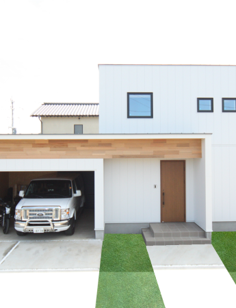 ガレージのある家